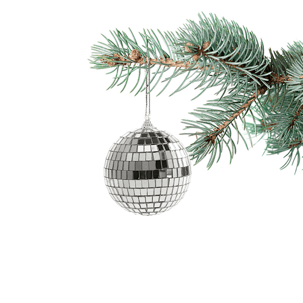 1Pak 2-10cm Julebold Xmas Træ hængende ornamenter Spejl 4CM 6Pcs/lot