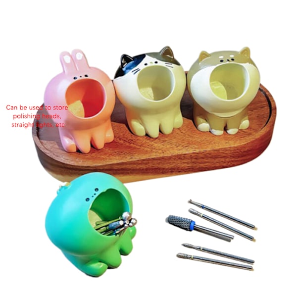 Nail Art Slipehode Bits Holder e Nail Drill Bits Holder White