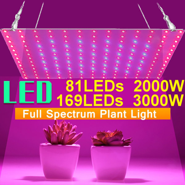 LED Grow Light Full Spectrum LED Justerbart tau Type 1( 169LED-UK )