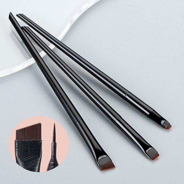 3 kpl Meikkisivellin Eye Brow Eyeliner Eyebrow Pencil Pen Black