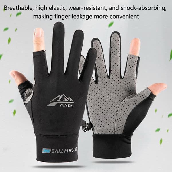 Sommarhandskar Is-silke Anti-ultraviolett Daggfinger Touch Handske White M