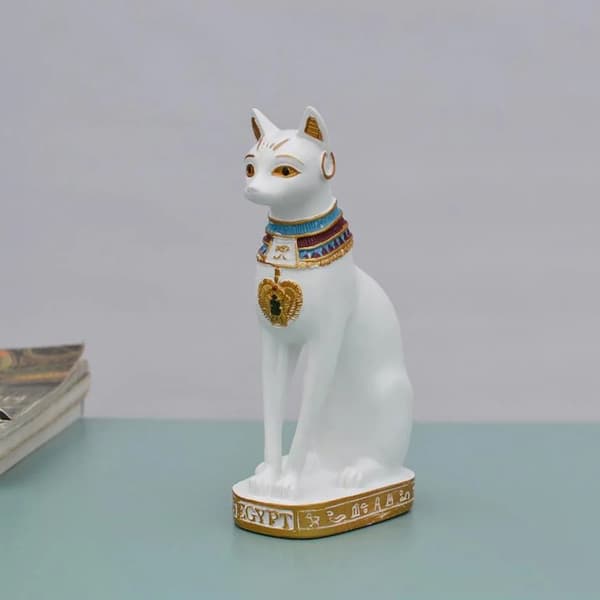 Egyptisk kattstaty prydnad Black