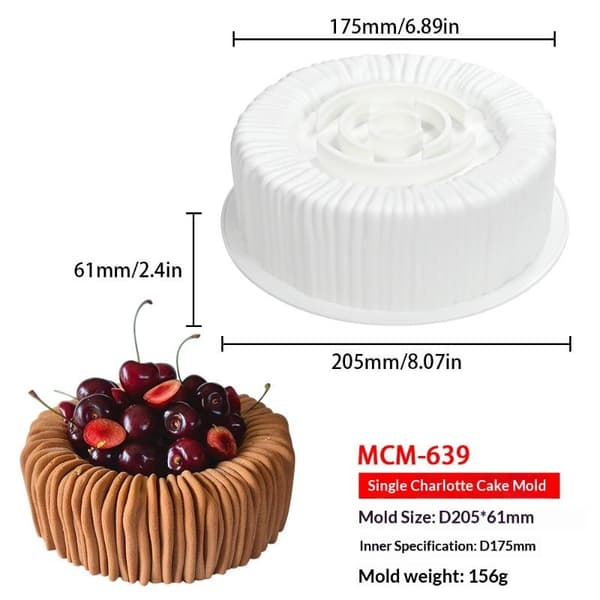 6 hulrom sylinder koppform mousse kakeform for å lage dessert White 1