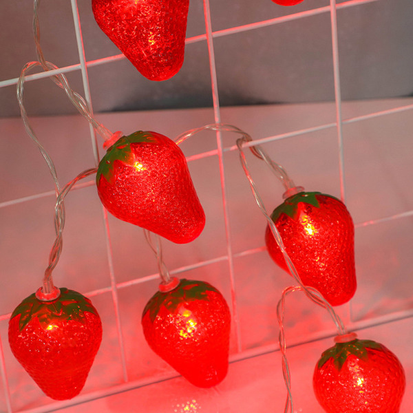 Christmas 10 LED Strawberry String Xmas Party Lamps Home