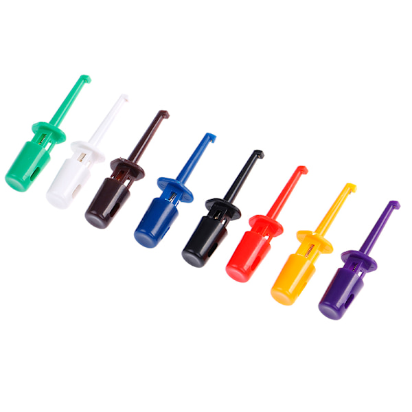 12x Nyttig multimeter ledningstråd testprobe krok clip set grabbe Black