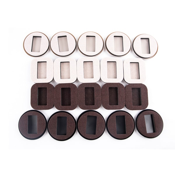 5 stk Kontorstol Hjulstopper Møbel Hjulkopper round black