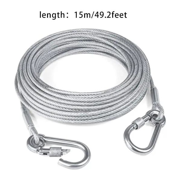 3m-15m Tørresnor i rustfrit stål A4