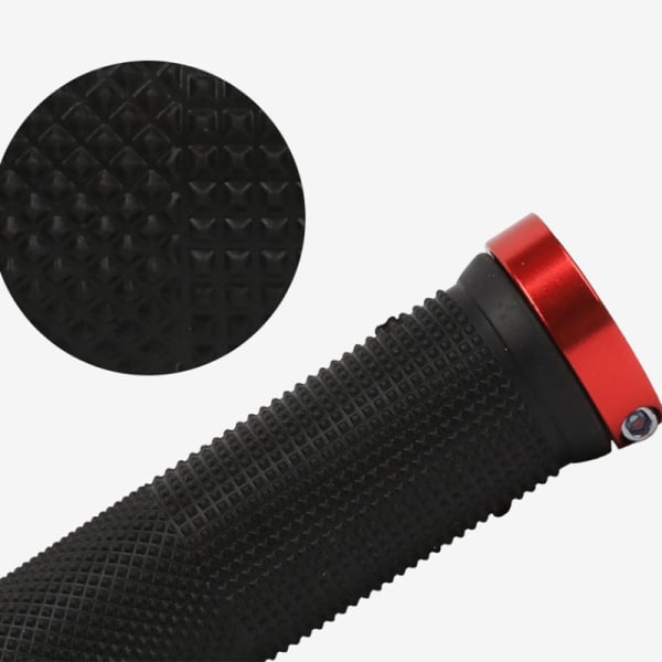 Gummi MTB Bike Grips Sykkelhåndtak Grip Anti-skli ermer Red