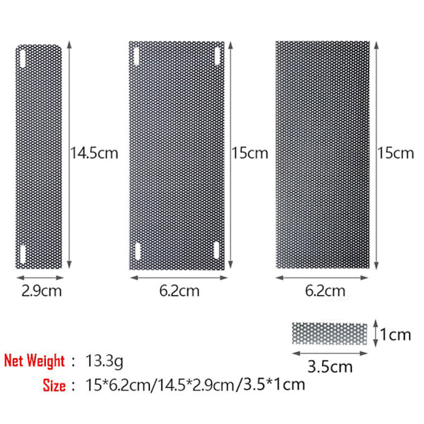 Yhteensopiva pölysuodatinsarja sisältää 4 PVC-sarjan S- mesh