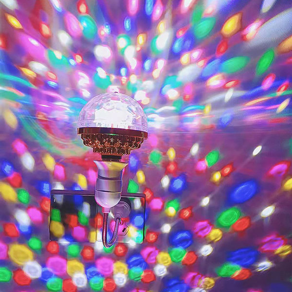 Disco Party Stage LED Kuglelampe Roterende Blinkende Lys White EU 04e4 | White | | Fyndiq