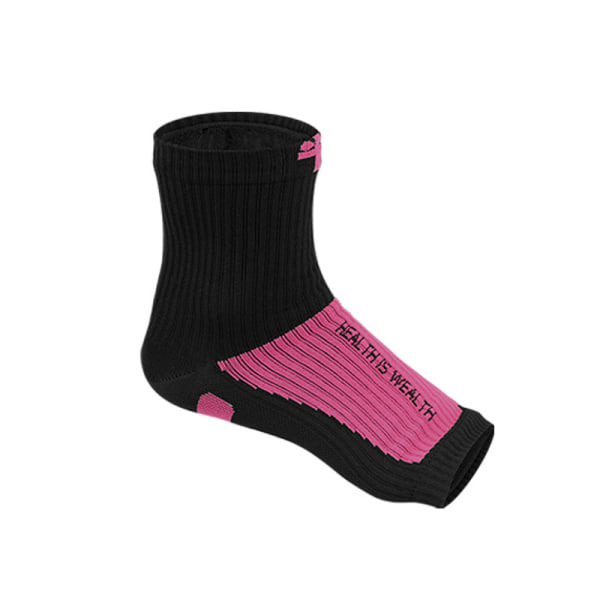 1 par Fotärmar Häl Ankel Sox kompressionsstrumpa Pink