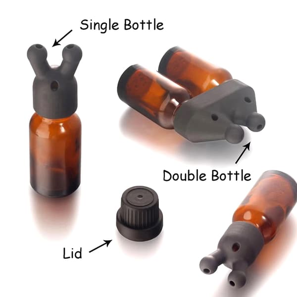 Läckagesäker Aroma Eterisk Oljeinhalator Dubbel Botten Eterisk double bottle