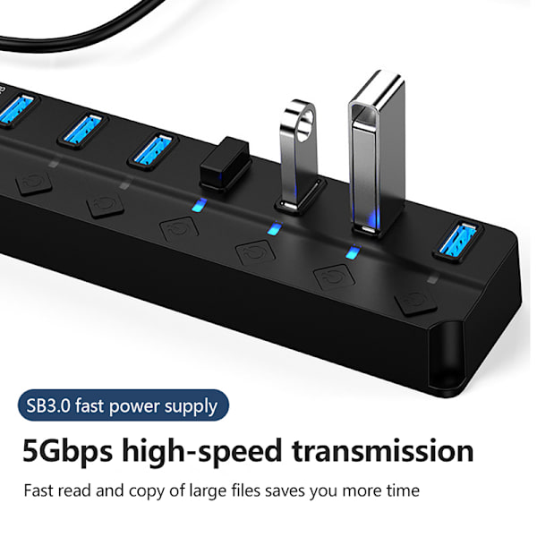 USB HUB 3.0 USB 2.0 Hub Multi USB Expander Splitter seven in one