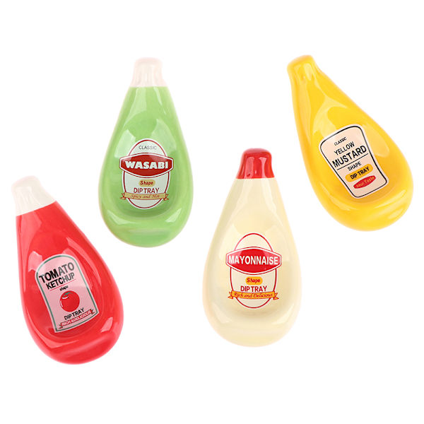 1 Stk Krydderi Fad Sojasovs Tallerken Keramisk Skive Yellow