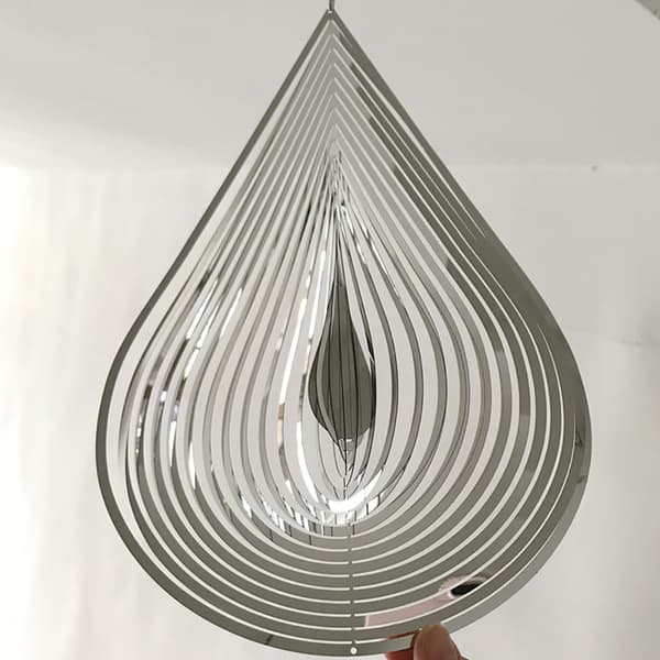 Beating Wind Spinner Rustfritt stål Roterende Wind Chime Bell Multicolor 30*20cm