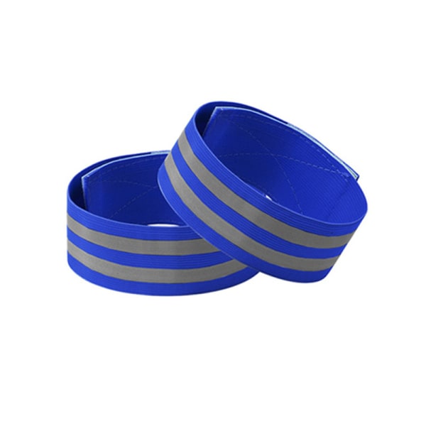 4 stk/ sett Refleksbånd Armbelte LED Refleksarmstropp Blue 4 pcs/set