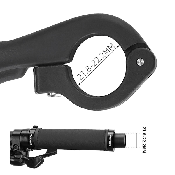 1pari 22,2 mm:n pyörätangon päät maastopyörän ohjaustangon kahvasta Black