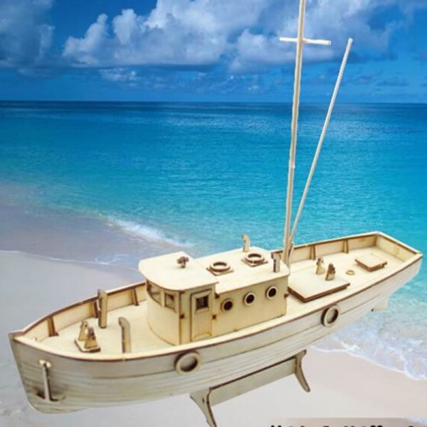 1:30 Skipsmonteringsmodell Treseilbåt DIY tresett leketøy