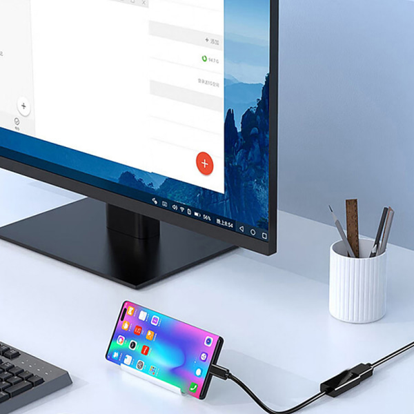 Adapterkabel för 1st typ C till HDMI4K videokabelomvandlare Silver