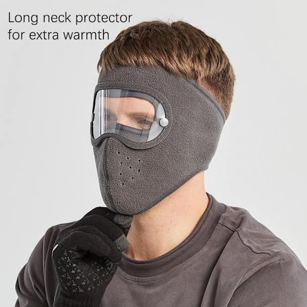 Vindtett støvtett maske med HD-briller Gray