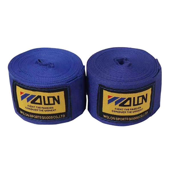 2 rullar/ set bomullsboxning MMA handhandskar omslagsbälte blue 3.5m