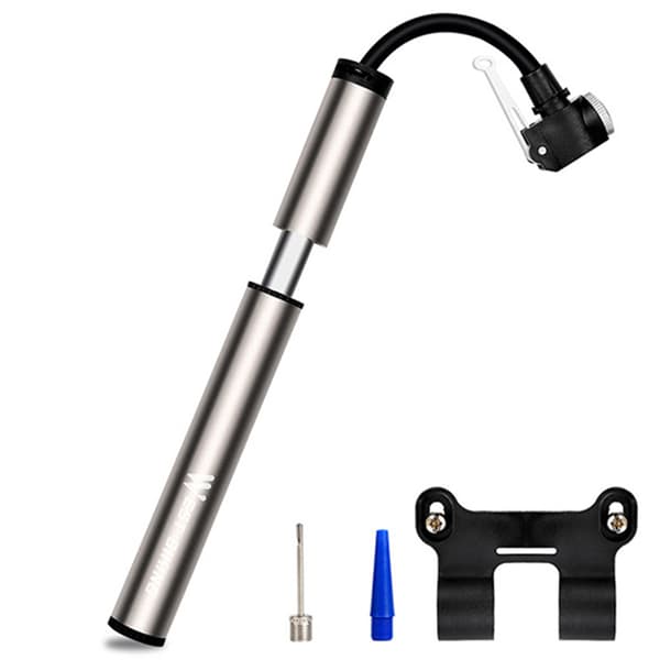 Cykelpump Mini Bärbar MTB landsvägscykelpump silver