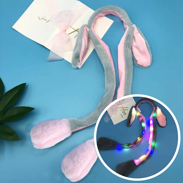 Bunny Ears Plys legetøj Hårbøjle Hovedbeklædning Gray