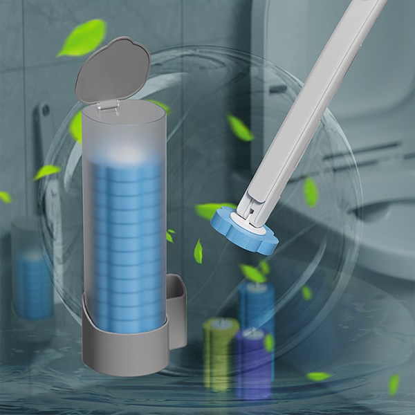 Engangs toiletbørste vægmonteret rengøringsværktøj Dark green