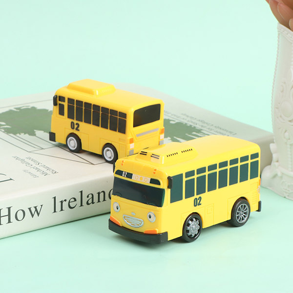 4 STK Tayo The Little Bus Cartoon Pull Back Car Legetøj Sæt L