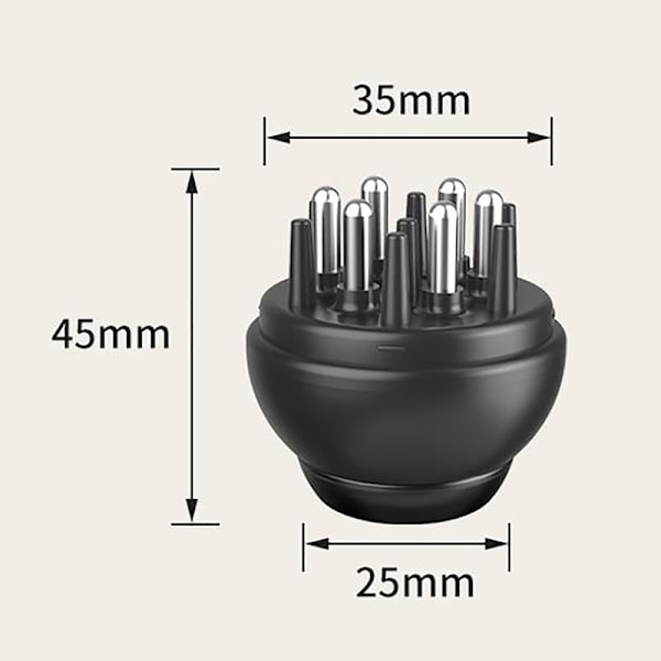 6- Scalp Applicator Liquid Comb Head Massager Black