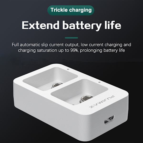 1st 2 platser 9V Smart Snabb batteriladdare