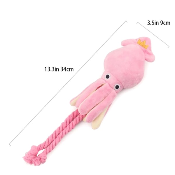 Supet Pet Octopus Plys Rope Toy er bidebestandigt sjovt