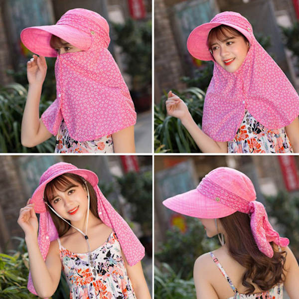 Kvinder Dame Visir Hat Foldbar Roll Up Bred Skygge Cap Khaki