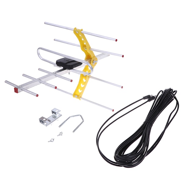 Utomhus 100Mile Amplified 8 Yagi Antenna HD-TV lång räckvidd