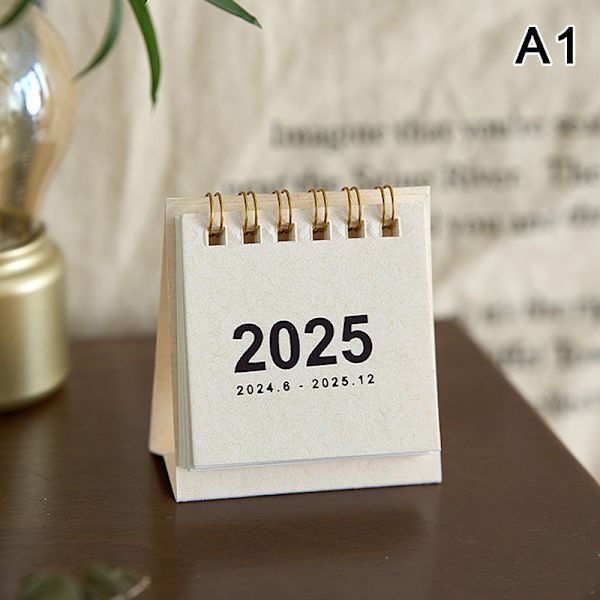 2025 Mini Simple Lille Skrivebords Kalender Lomme Bærbar Kalender P A1