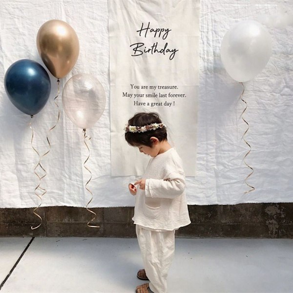 Happy Birthday Riippuva kangas lastenhuoneen syntymäpäiväsisustus 45*90cm