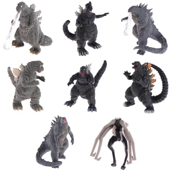 8 stk/sett Godzilla Vs Kong Model 5cm Action Figur Modell Leketøy