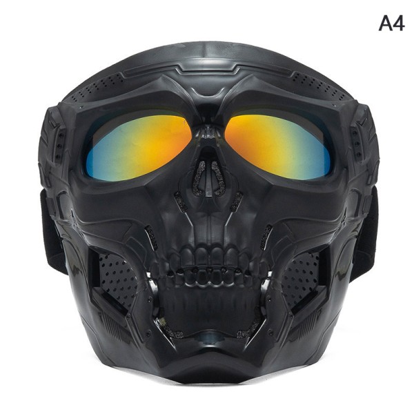 Motorcykel Goggles Mask Vindtät Skull Motocross Goggles A4