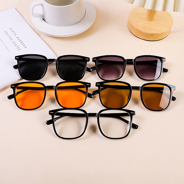 Klassiske Minimalistisk Square Frame Solbriller Unisex Fashion Outdo A3