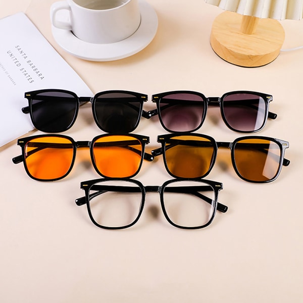 Klassiske, minimalistiske, kvadratiske solbriller til utendørs solbriller A2