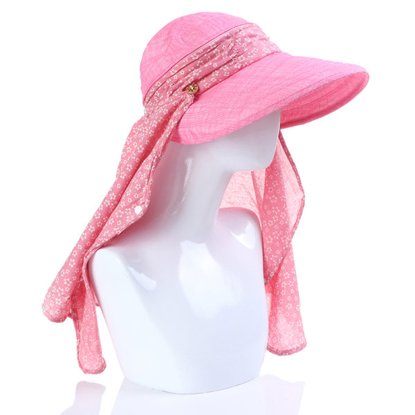 Dame Visir Hat Sammenleggbar Roll Up Wide Rim Cap Khaki