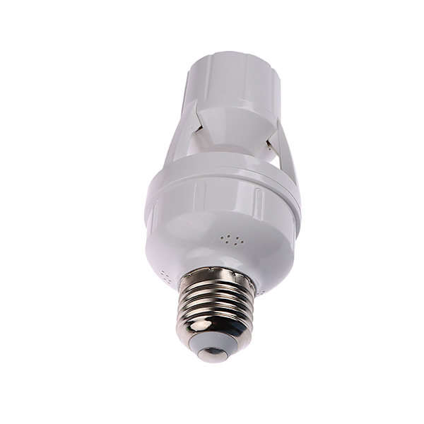 360 graders mänsklig induktionsrörelsesensor lampsockel White
