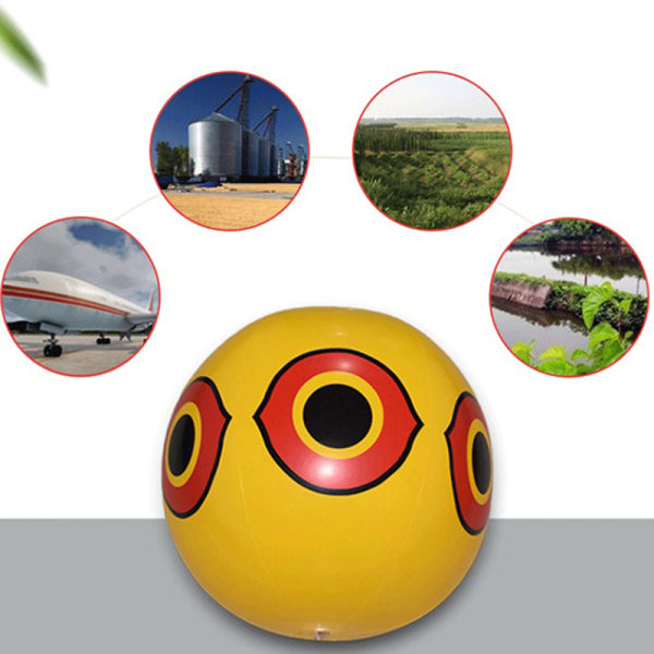 Anti Bird Uppblåsbar Repeller Skrämma Eye Ballonger Farm Protector Yellow