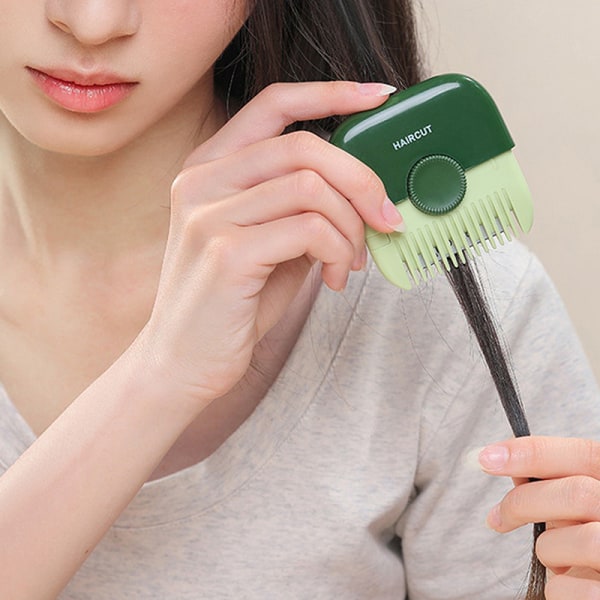 Hiusleikkuri Hiusten trimmaus ja järjestely otsatukka Trim kampatyökalu Green