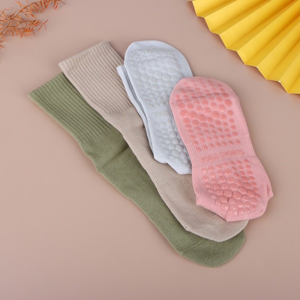 Jooga-sukat Liukumattomat urheilusukat Pilates-sukat Beige