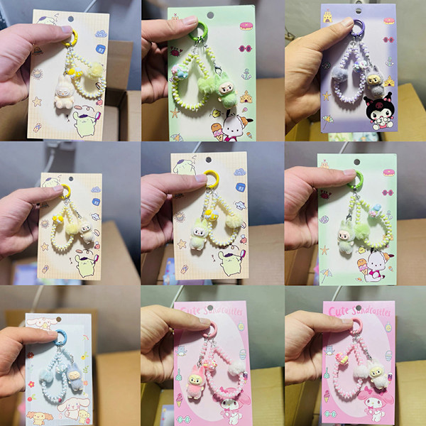 Kawaii Sarjakuvanukke Avaimenperä Laukun Koriste Yleiskäyttöinen Matkapuhelin A8