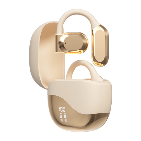 Earhook Open Ear trådløse hodetelefoner OWS Bluetooth 5.3 øretelefoner Yellow