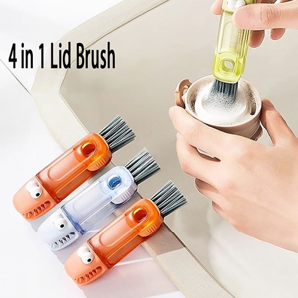 3 in 1 Bottle Gap Cleaner Brush Cup Puhdistusharjat Vesi Blue