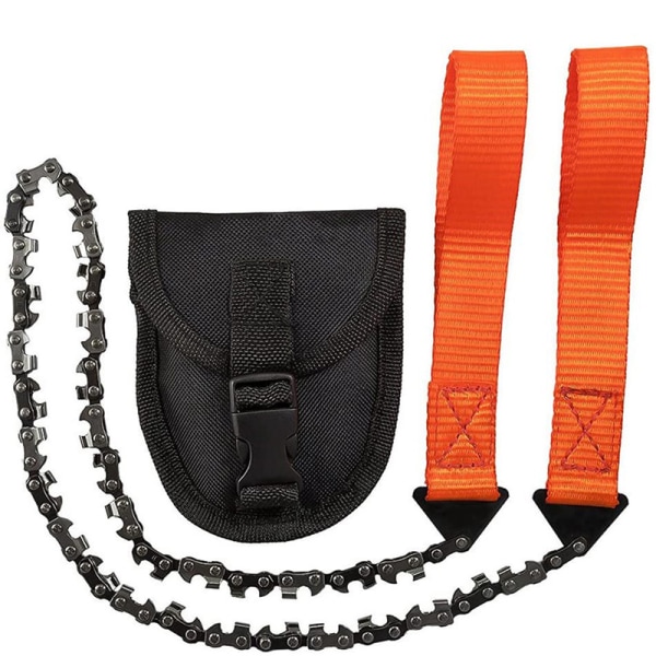Pocket Chainsaw Emergency Survival Manual Steel Rope Chain Saw Black