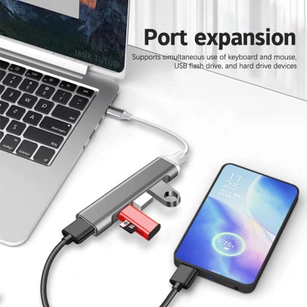 4-porttinen USB 3.0 -keskitin USB keskitin High Speed ​​Type C -jakaja A1
